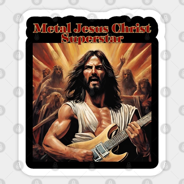 JESUS MEME - Metal Jesus Christ Superstar Sticker by Klau